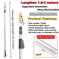 Fruit Picker Tree Branch Cutter Telescopic Pruning Saw Pemetik Buah Pemotong Dahan Pokok Galah Panja