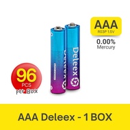 1 BOX - 96PCS Deleex Super Energy Carbon AAA Battery / AA Battery 1.5V for Remote Control Radio Bate