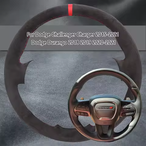 Car Steering Wheel Cover For Dodge Challenger Charger 2015-2021 Dodge Durango 2018 2019 2020-2021 So
