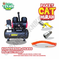 Kompresor Angin 15L MLR-AC1515BP-R MOLLAR 1HP BLACK PANTHER OILESS / Air Compressor Udara Tanpa Oli