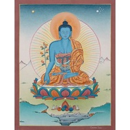 古董醫藥師佛唐卡 古代療法