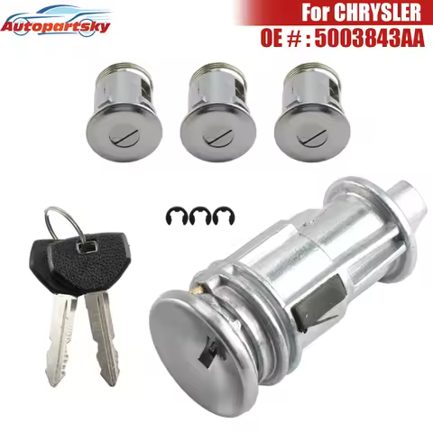 Auto Parts ​Ignition Cylinder Key Match locks 4864651 68001713AA 5003843AA DL127B 924703 For CHRYSLE