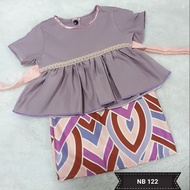 Peplum newborn baju kurung baby