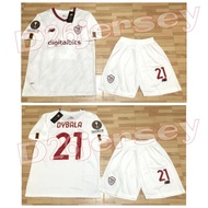 As RommAa Away Jersey + Pants 2022 2023/ + DYBALA 21 Nameset Custom/ + Patch