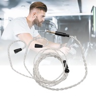 nearbeauty-my Yunseity 3.5mm Upgraded Earphone Cable  4 Core Silver Plated Copper Wire Gold Plug Rep