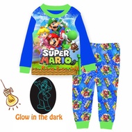 [SG SELLER] Kids Glow in the dark long sleeve cuddle me pyjamas Super mario game