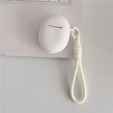 Suitable for Google Pixel Buds A Series Bluetooth Earphones, Silicone Protective Case with Rope Buck