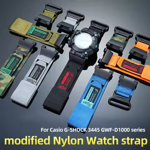 For Casio G-SHOCK 3445 GWF-D1000B-1J modified Nylon strap GWF-D1000 fabric Watchband Men's Bracelet