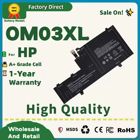 Factory Direct! OM03XL 863280-855 Laptop Battery for HP EliteBook X360 1030 G2 13.3" Y8Q67EA Z2W62EA