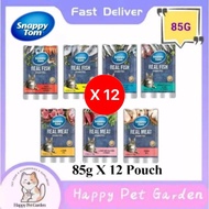 Snappy Tom Pouch (1 Box 12 Pack) Cat Food / Makanan Basah Kucing 85G