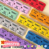 UMISTYDREAMUM9U 100Pcs Celebration Event Tickets, Single Paper Labels Drink Events Raffle Tickets, D