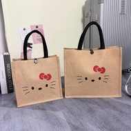 Beg tangan besar christy ng bucket Canvas Bag Women Linen Handbag Large Capacity Tote Bag 2025 New S