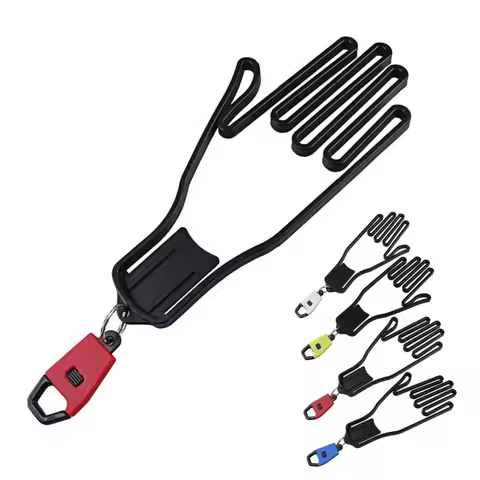 Golf Glove Holder Rack Portable Plastic Gloves Hanger with Key Chain Golf Gloves Supports Gloves Dis