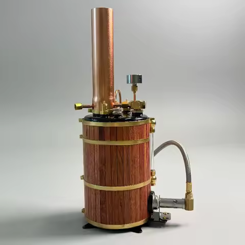 Steam Boiler Model Vertical Efficient Conversion Mini Steam Engine V2L2V4 Retro Running Ship Model