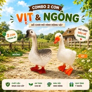 Combo of 2 Duck Models & Goose – Farm Animal Toys, Collectible Goose Duck Model