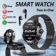 2025 New Galaxy Watch 2-in-1 Earphones Smart Watch TWS Bluetooth Earphones Heart Rate and Blood Pres