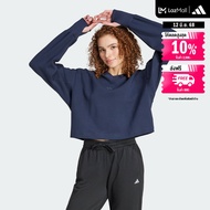 adidas Lifestyle ALL SZN Ribbed V-Neck Sweatshirt Women Blue IW1028