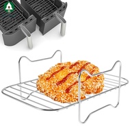 Air Fryer Rack for Double Basket Air Fryers Stainless Steel Grilling Rack Air Fryer Accessories Cooking Rack SHOPSBC4113