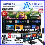 (ALLSTARS : We are Back PROMO) Samsung S32CM500E 32 inch Smart Monitor M5 (Black) Flat / 1,920 x 1,080 / VA , HDR10 , Flicker Free , 60Hz , 4ms(GTG) (Warranty 3years on-site with Samsung)