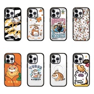 CASETi Phone Case Collaboration Bu2ma Cute Fat Tiger Father and Son Lucky Fortune Compatible with iP