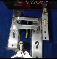 kunci pintu handle tanggung/medium merek viano Olympus sncp bahan stainless cocok buat kunci pintu r