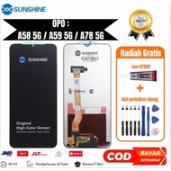 Lcd Touchscreen Opo A58 5G / A59 5G / A78 5G Fullset Original Free screwdriver glue