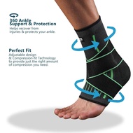 Adjustable Elastic Ankle Brace Compression Sleeve Foot Support for Plantar Fasciitis Achilles Tendon