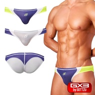 Gx3 Men's Bikini Triangle Stitching Low-Waist Underwear Stitching Pattern Classic 1 Pack