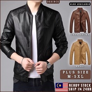 UNISEX Men Women Leather Jacket Motorcycle WindBreaker PU Outerwear Jaket Lelaki Motor Kulit PU