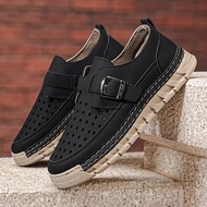 46 Large Size Simple Solid Color Men's Beach Sandals Lightweight Breathable Shoes DK235