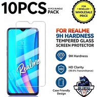 10Pcs Tempered Glass For REALME Series 9H Hardness Screen Protector Reseller Bundle