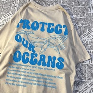 COD Protect Our Oceans Whale Landing T Shirts Men Pattern Qualit NPZ7