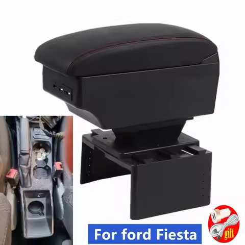 For ford Fiesta Armrest Box For ford Fiesta Car Armrest Box Central Storage box Retrofit Interior US