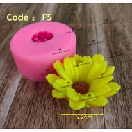 F5 3D Chrysanthemum Flower Rose Jelly Mould Acuan Silicone Mould 立体向日葵菜燕巧克力翻糖硅胶模