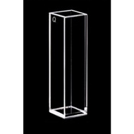MUHWA Cuvette Fluorescent Quartz Cuvette with PTFE Cap 10mm Five Sides Clear High Precision & Light 