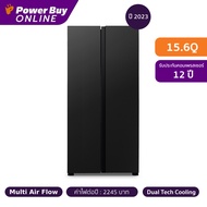 Hisense ตู้เย็นไซด์ บาย ไซด์ (15.6 คิว, สี Black Metal) รุ่น RS559N4TBN As the Picture One