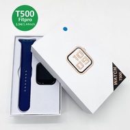 t500 jam tangan smartwatch t500 plus smart watch t500+ hiwatch - t500biru