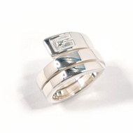 【日本直送 二手美品】8.5號 GUCCI 戒指 螺旋 蛇形 G Logo 標示尺寸 9 銀 925