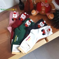 [WillbehotS] Christmas Socks Autumn And Winter Cute Mid Tube Socks New Year Cartoon Santa Claus Christmas Gift Socks [NEW]