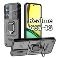 Realme C65 Sliding Push Window Casing For Realme C65 RealmeC65 C 65 65C Realmy 2024 Phone Case Shock