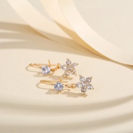 Anting Wanita Daisy Kecil Bunga Titanium Anti Karat Lapis Anting