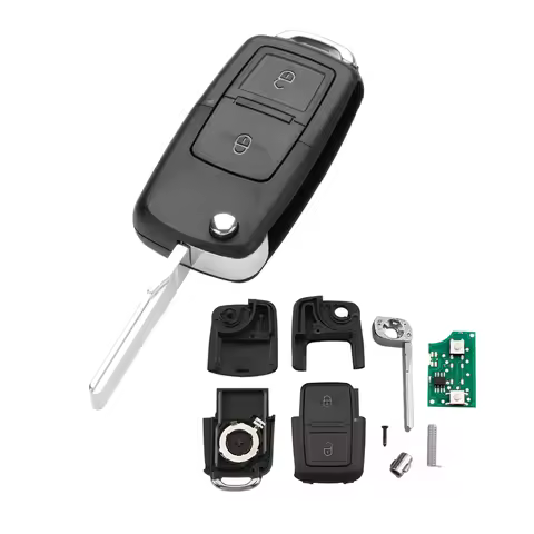 Aupoko 2 Buttons Car Remote Key 1J0959753CT for Golf MK4 Bora Polo 1J0 959 753 CT 434MHz with ID48 C