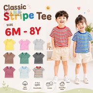 BBKid🦄️Kid 6M-8Y T-Shirt Cotton Line Casual Top Shirt TN001