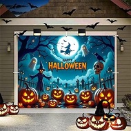 Halloween Garage Door Decorations 7x8ft Large Halloween Garage Door Cover Creepy Cemetery Graveyard 