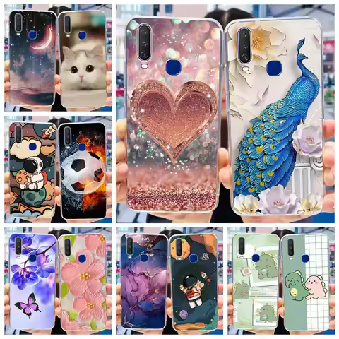 For VIvo Y12 Case Vivo Y15 Y17 1901 1902 1904 1940 New Fashion Painted Cover Soft Silicone Phone Cas