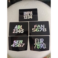 Nombor Plate Motor Cyrstal Rainbow ( Timbul) Plat Motorcycle Kristal Pelangi berkilat Murah Viral