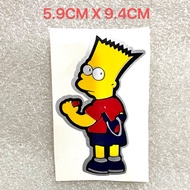 BART SIMPSON REMAjA BUJANG CARTOON ROAD GEAR PICK UP MOTOR PRINT SILKSCREEN CUTTING MOTORCYCLE CAR BODY HELMET STICKER