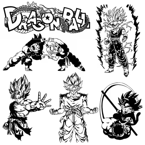Dragon Ball Goku Saiyan Vegeta Wall Sticker Beerus Broly Decorative Glass Car Waterproof Car Decorat