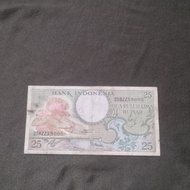 25 rupiah 1959 uang kuno Indonesia 