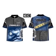 Criminology Polo Shirt Criminology Shirt for Men with Surname Full Sublimation with FREE Cotomized w